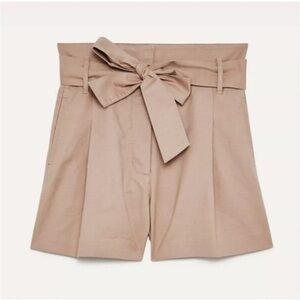Aritzia linen blend paper bag shorts with tie